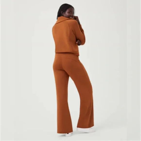 Spanx Air Essentials Wide Leg Pant Womens Large Tall Butterscotch Casual Comfy - Picture 4 of 13